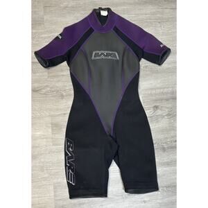 Bare‎ Aqualite Spring Series Wetsuit Womens Size 9-10 Black Purple
